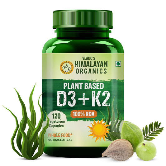 Vlado's Himalayan Organics Plant Based D3 + K2 - 120 Veg Capsules