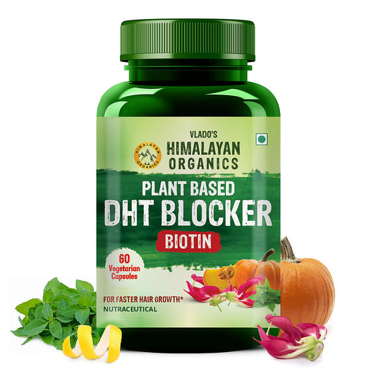 Vlado's Himalayan Organics Plant Based DHT Blocker | Nettle Extract | 60 Veg Capsules