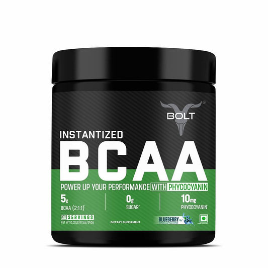 Bolt Nutrition BCAA 2:1:1 - 5g Vegan BCAAs, Pre/Intra/Post Workout  - 240g, 30 Servings