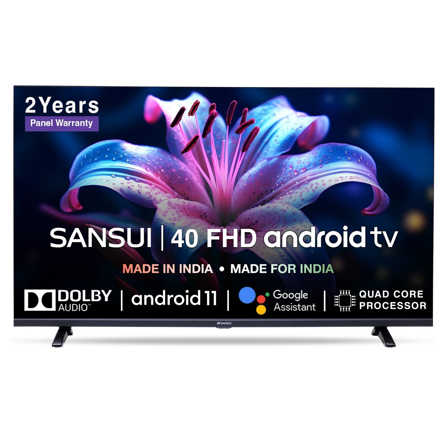 Sansui 102cm (40 inches) Full HD Android TV With Wide Viewing angle, Dolby Audio & Surround Sound