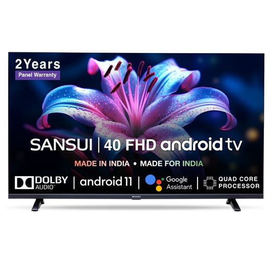 Sansui 102cm (40 inches) Full HD Android TV With Wide Viewing angle, Dolby Audio & Surround Sound