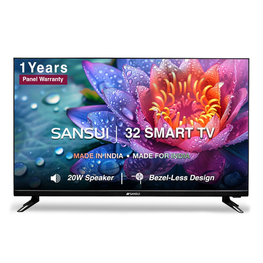 Sansui 80cm (32) HD Ready LED Smart AOSP TV With Wide Viewing angle & Surround Sound