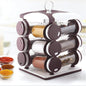 Spice jar Set - Food Grade Plastic 12pcs Spice jar (Brown Box)