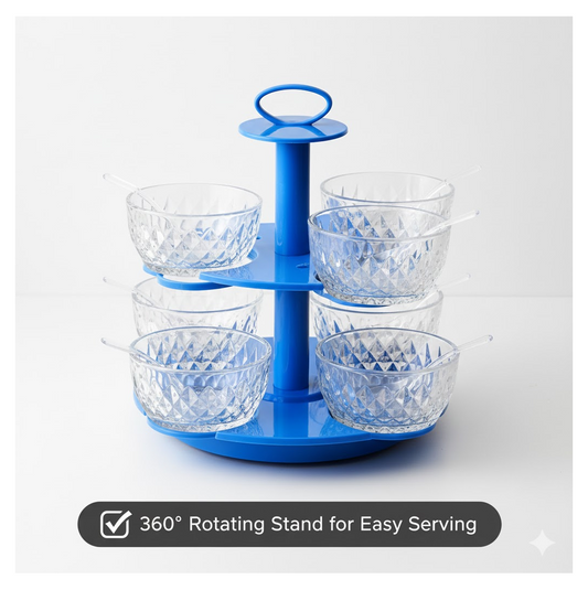 4 in 1 Multipurpose 360 Degree Rotating Pickle Rack Container for Kitchen