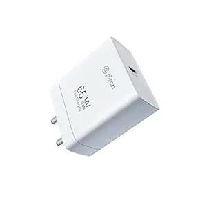 pTron Volta FC23 65W GaN Type C Port Adapter (White)