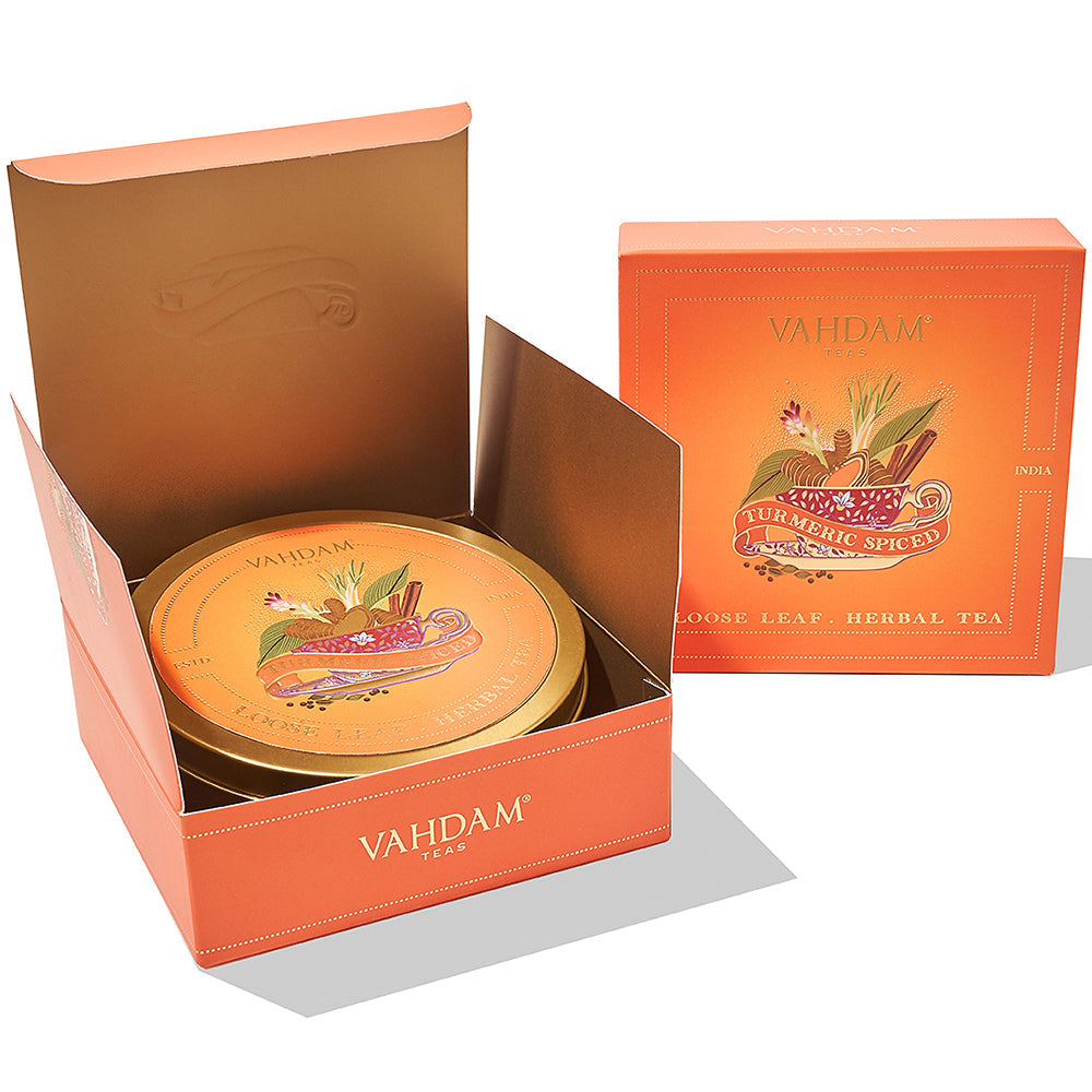 Turmeric Spiced Herbal Tea, Tin Gift Set, 50 g