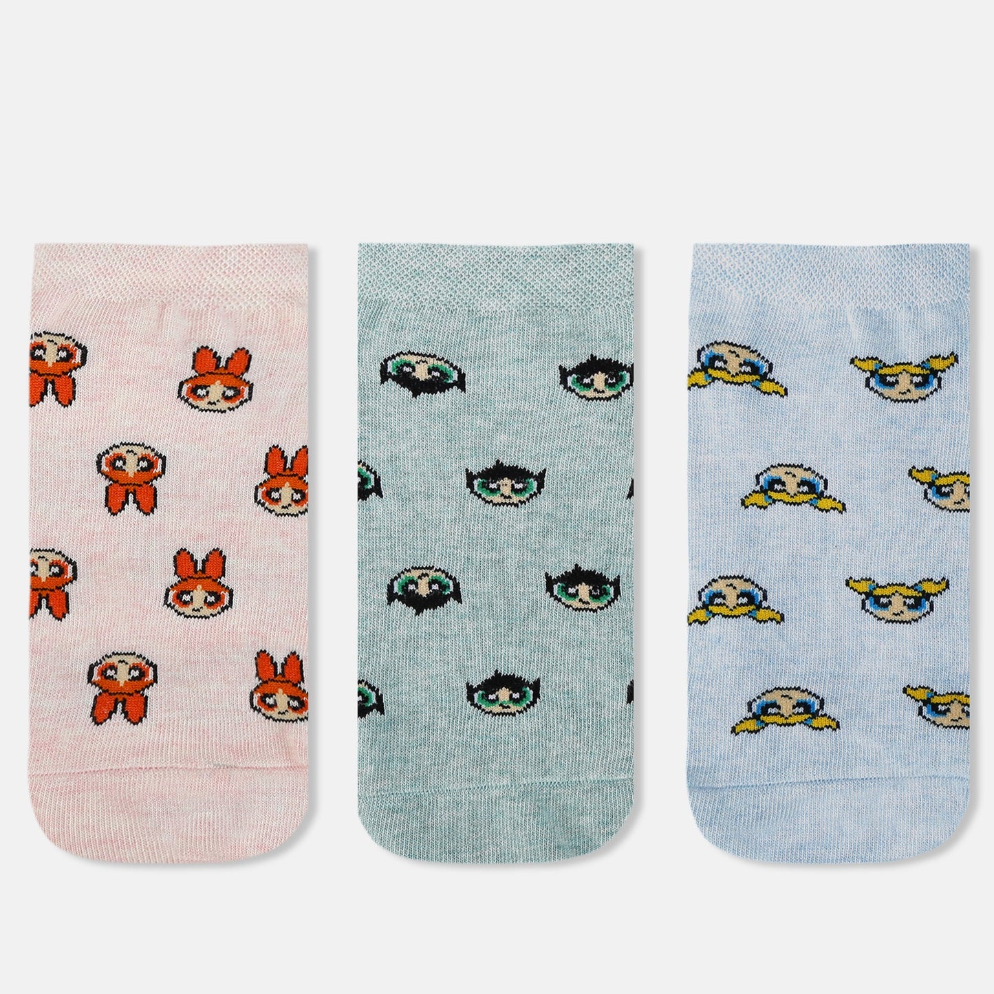 Women’s Powerpuff Girls Themed Ankle Socks