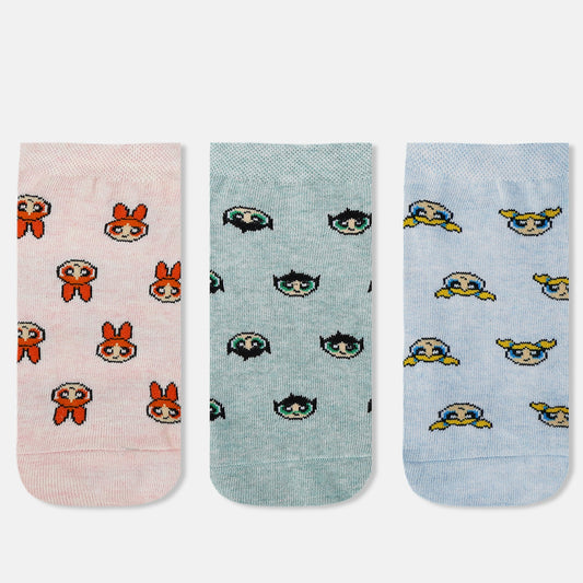 Women’s Powerpuff Girls Themed Ankle Socks