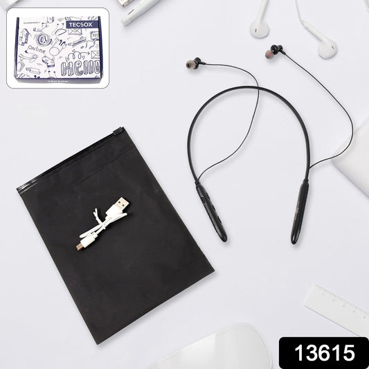 Bluetooth Wireless Neckband Earphones, 40H Playtime, IPX Water-Resistant, High Bass