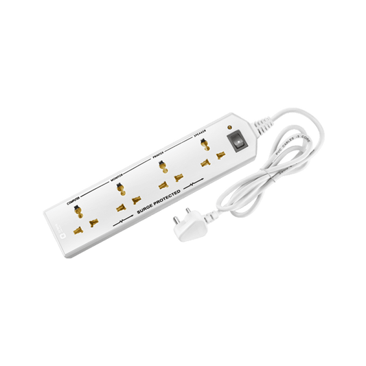 4 Socket Extension Board with 5 Metre Wire