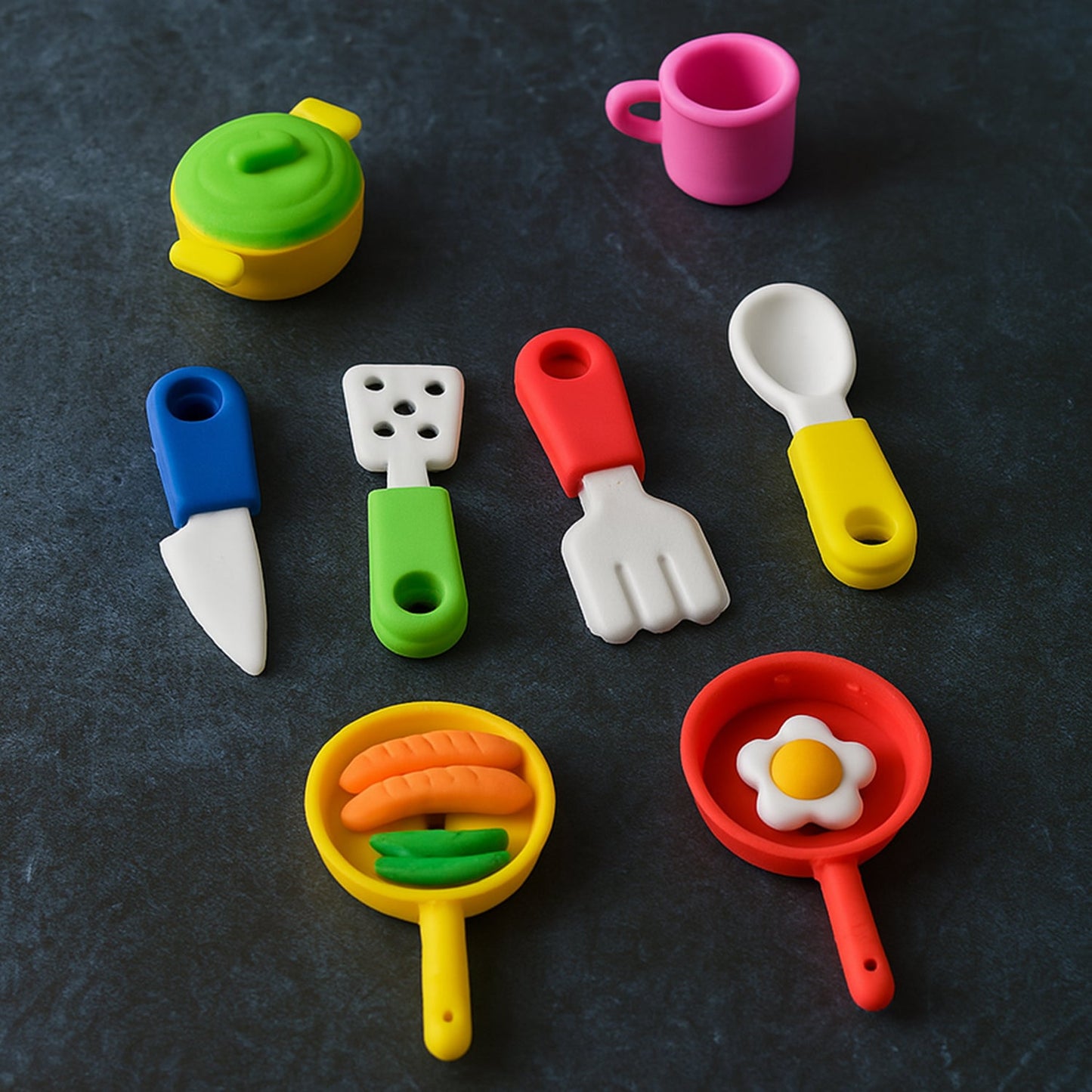Fancy & Stylish Mini Erasers for Kids (8 Pc Set) - Fun Designs, Party Favors