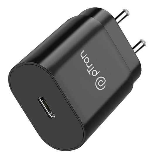 pTron Volta FC17 25W Type-C Port Charger (Black)