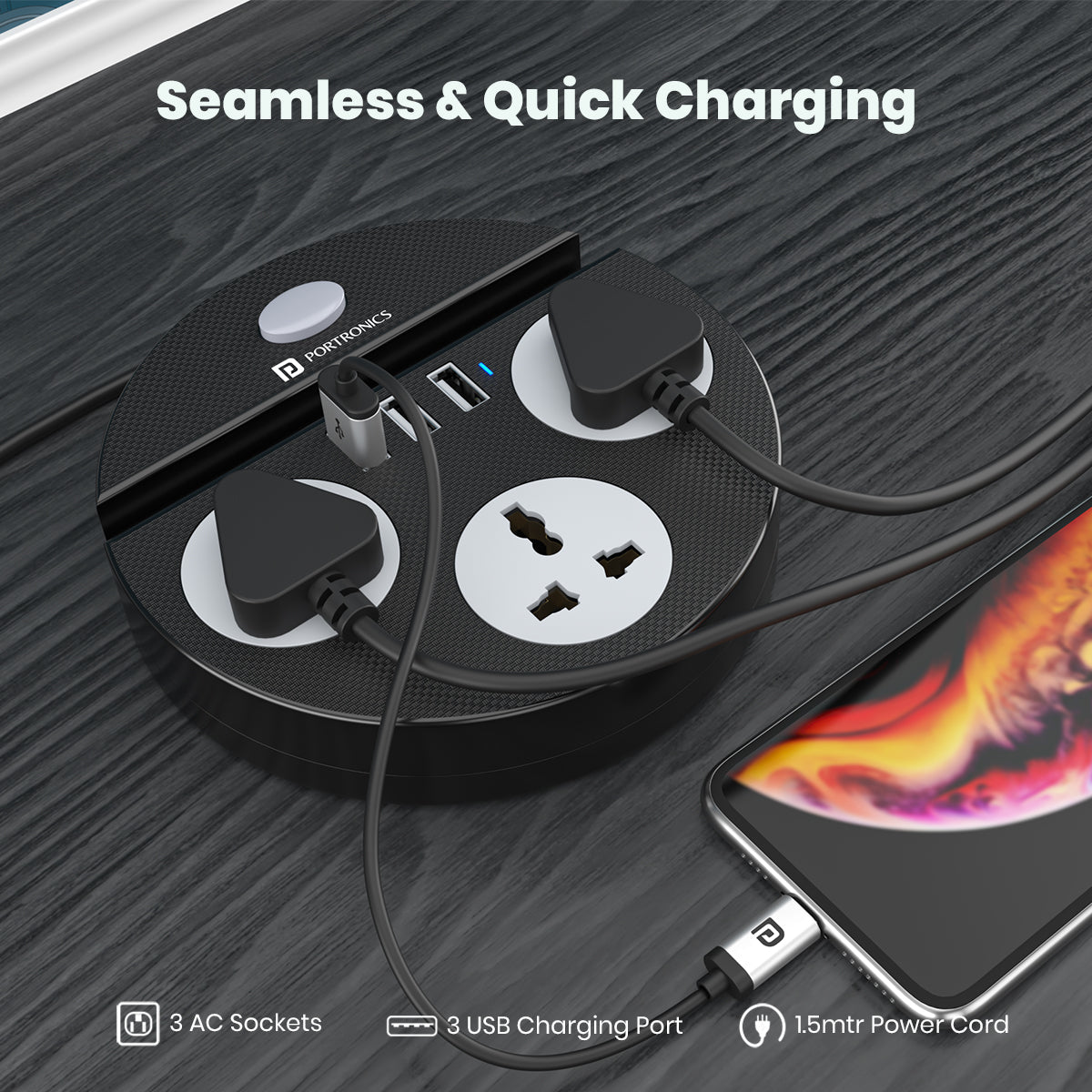 Portronics Power Plate 5