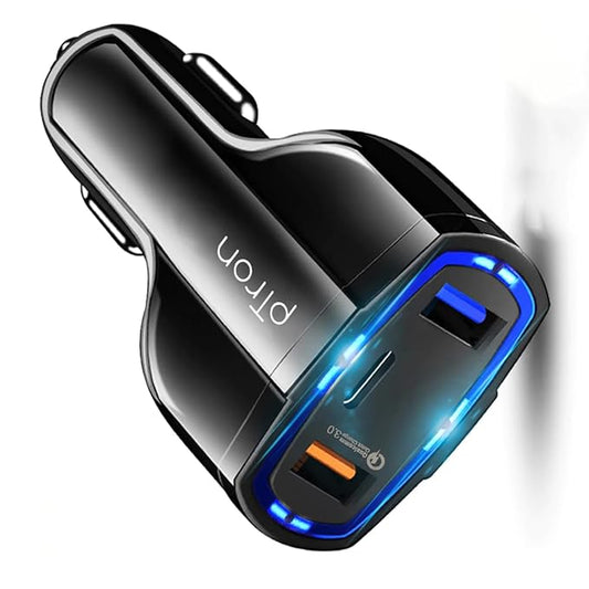 pTron Bullet Pro - 36 W Car Charger (Black)
