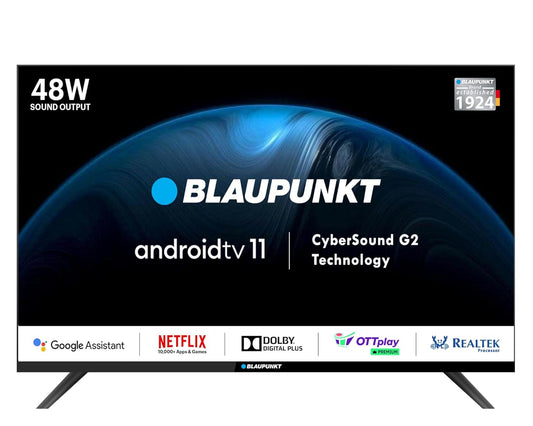 Blaupunkt 101 cm (40 inches) Cyber Sound G2 Series Full HD LED Google TV 40CSG7112 (Black)