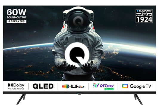 Blaupunkt 189 cm (75 inches) Quantum Dot Series 4K Ultra HD QLED Google TV 75QD7040 (Black)