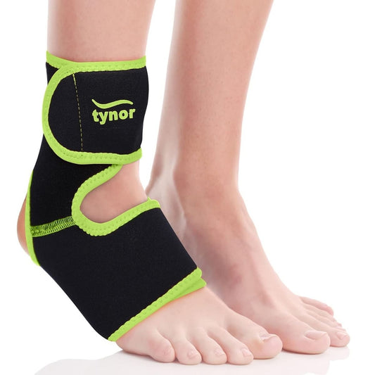 Tynor Ankle Support (Neo), Black & Green, Universal, 1 Unit