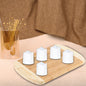 Assorted LED tealight candles with a soft, white light