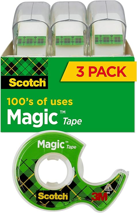 Scotch Magic Tape, 3 Rolls, Numerous Applications, Invisible, En