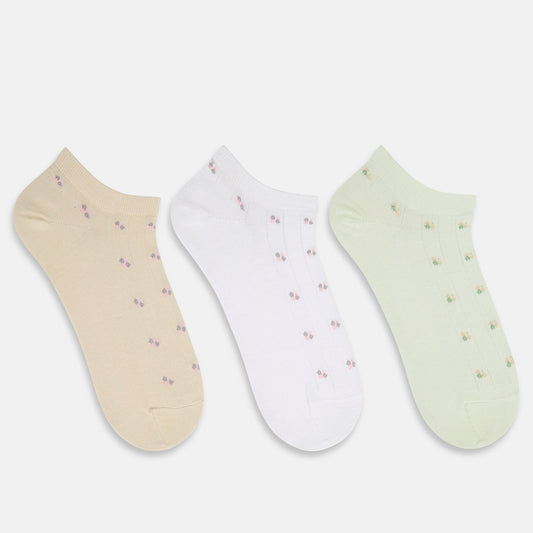Women’s Essentials Floral Motifs Lowcut Socks
