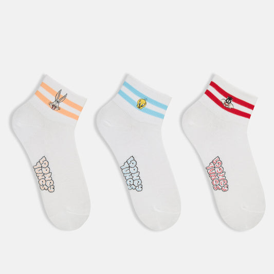 Women’s Looney Tunes Cartoon High Ankle Socks