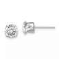 925 Silver White Zircon Stud Earrings