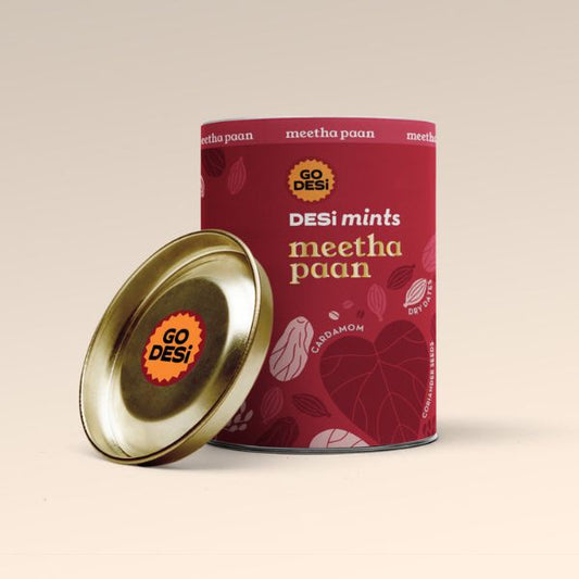 Meetha Paan Mints | 100% natural - Betel leaves, Sweet dates, Saunf & Elaichi | 2 units x 90gms