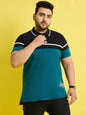 Men Plus Size Asgard Colorblock Polo Tshirt