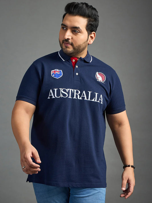 Men Plus Size Australia Printed Polo Tshirt