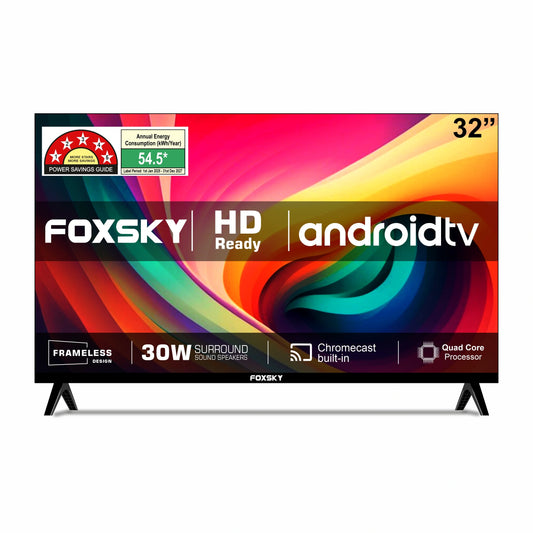 Foxsky 80 cm (32 inches) Full HD Smart LED TV 32FS-VS (Frameless Edition) | With Voice Assistant