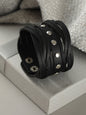 Black Weaved Multistrand PU Bracelet for Men
