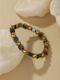 Bold by Priyaasi Twisted Sphere Cube Black & Gold-Toned Bracelet