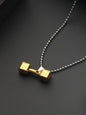 Bold by Priyaasi Dumbbell Gold & Silver-Toned Pendant Chain for Men