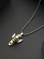 Bold by Priyaasi Angel Wings Cross Gold Silver-Plated Pendant Chain for Men