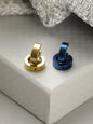 Black Gold-Plated Stud Earring Set for Men