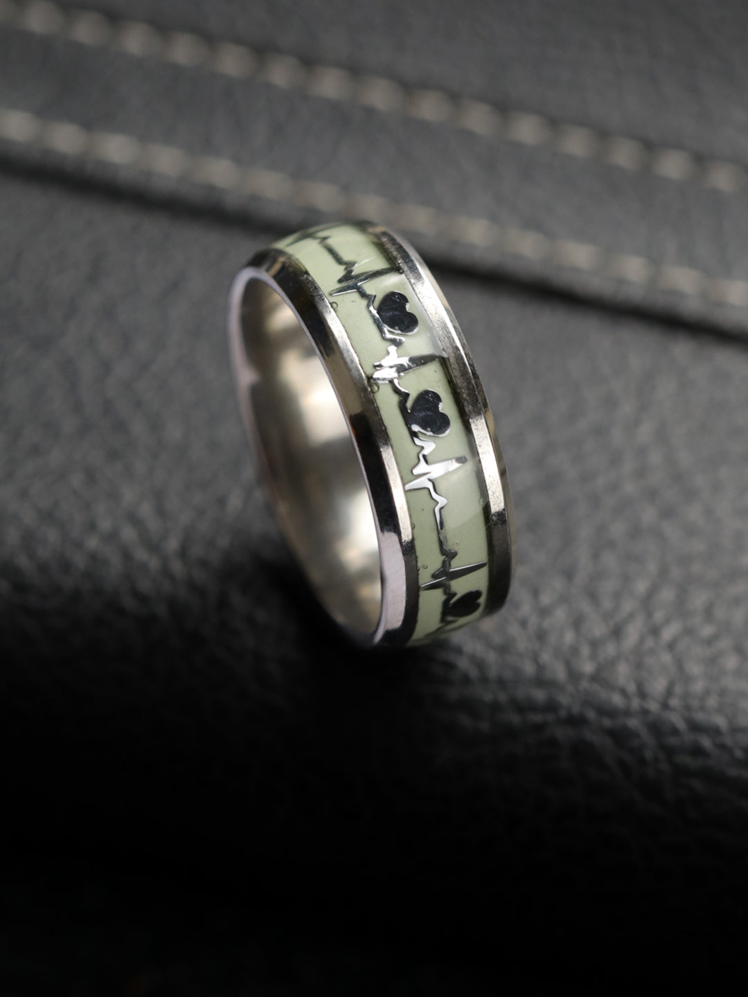 Bold by Priyaasi Heartbeat Silver-Plated Ring for Men
