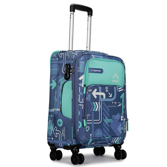 Uppercase JFK (Medium) Eco Soft Trolley Bag (7100EST1DBL) Denim Blue