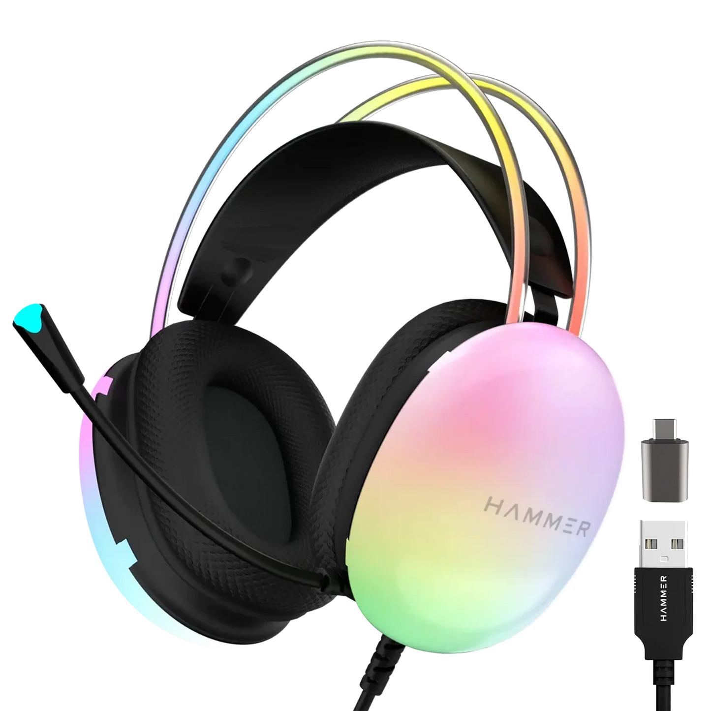 Hammer Blaze Gaming Headphone with 50mm Sound Drivers & RGB Lights