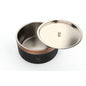 Double Wall Stainless Steel Casserole with Lid | 1200ml Capacity (1700ml Without Lid) | Food-Grade Steel | Multipurpose Serving Bowl | Black & Beige