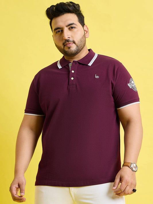 Men Plus Size Chromo Solid Polo Tshirt