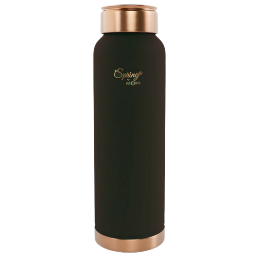 LA'FORTE Copper Water Bottle, Pure, 1000 ml  Coffee Black