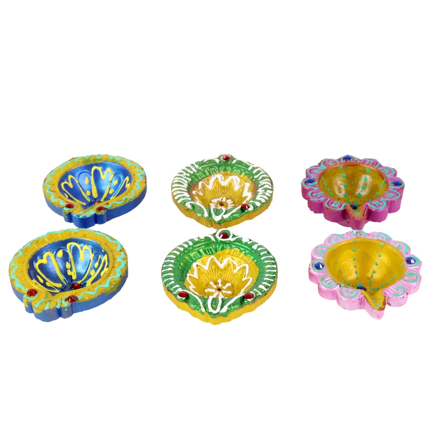 Decorative Clay Diya Lamps