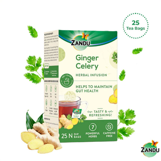 Zandu Ginger Celery Tea - Gut Health (25 Teabags)