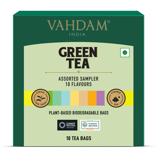 Assorted Green Tea Bags Sampler | 10 Tea Bags