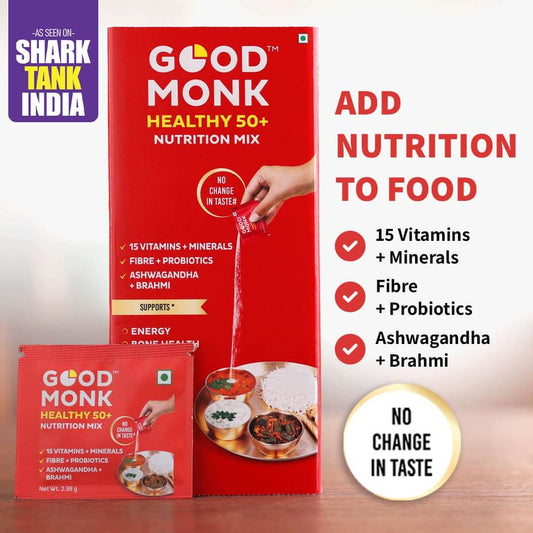 Healthy 50+ Nutrition Mix for Seniors: Clinically Designed to Improve Energy, Bone Health & Gut Health