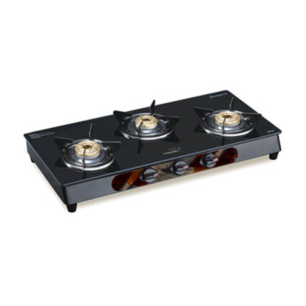 V GUARD VGM 3C (STURDEE) 3 BURNER GLASS TOP GAS STOVE
