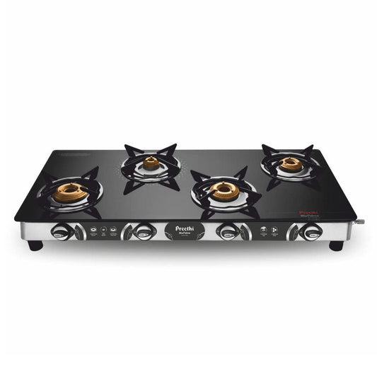 Preethi Blue Flame Jumbo Max 4 Burner Glass Top Gas Stove - GTS