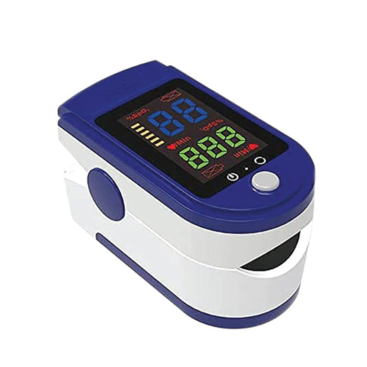 Pulse Oximeter Fingertip, Blood Oxygen Saturation Monitor Fingertip, Blood Oxygen Meter Finger Oximeter Finger with Pulse, SpO2 Monitor Finger for Oxygen (Blue)