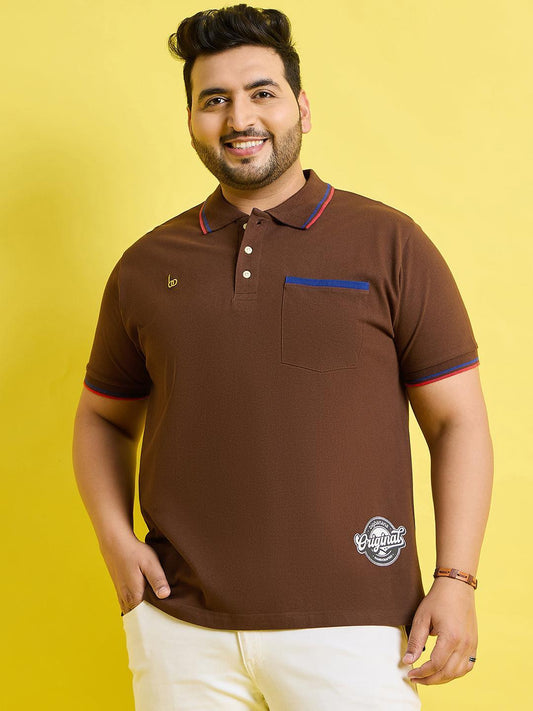 Men Plus Size Helium Solid Polo Tshirt