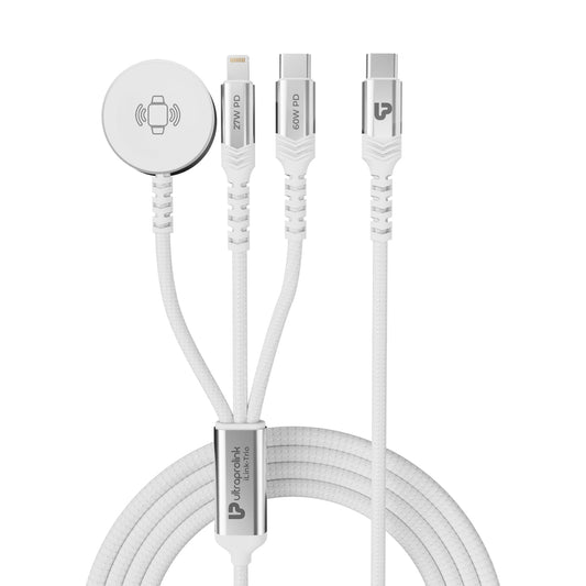 iLink Trio 3-in-1 Fast Charging Cable for Macbook, iPhone & iWatch/Pods UL1217WHT-0150